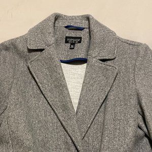 Topshop Gray Wool Blend Coat